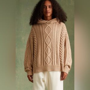 Essential FEAR OF GOD cable knit hoodie